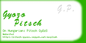 gyozo pitsch business card